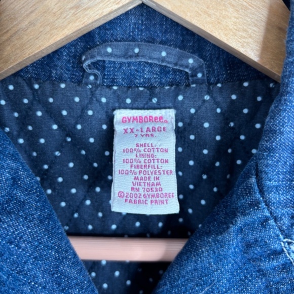 Vintage Gymboree Denim Pea Coat Bon Voyage Paris Kitty Preppy Twee Church School - Picture 6 of 10